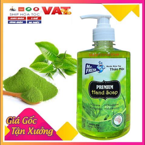 Nước Rửa Tay Khử Mùi Mr.Fresh 500ml Hương Café - Diệt Khuẩn, Chăm Sóc Da, Thơm Mát, Dễ Dàng Sử Dụng