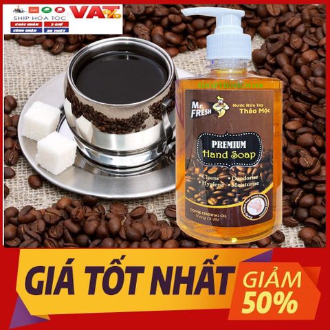 Nước Rửa Tay Khử Mùi Mr.Fresh 500ml Hương Café - Diệt Khuẩn, Chăm Sóc Da, Thơm Mát, Dễ Dàng Sử Dụng