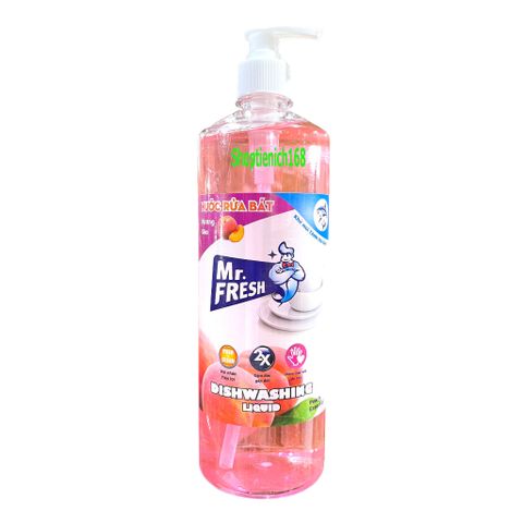 Nước Rửa Chén Đậm Đặc Mr Fresh 800ml - Tiết Kiệm, An Toàn, Hương Đào, Cam, Trà Xanh, Quế Cho Bát Đĩa Sạch Bong Sáng Bóng