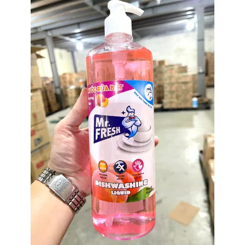 Nước Rửa Chén Đậm Đặc Mr Fresh 800ml - Tiết Kiệm, An Toàn, Hương Đào, Cam, Trà Xanh, Quế Cho Bát Đĩa Sạch Bong Sáng Bóng