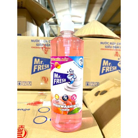 Nước Rửa Chén Đậm Đặc Mr Fresh 800ml - Tiết Kiệm, An Toàn, Hương Đào, Cam, Trà Xanh, Quế Cho Bát Đĩa Sạch Bong Sáng Bóng