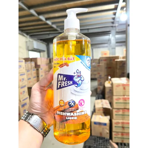 Nước Rửa Chén Đậm Đặc Mr Fresh 800ml - Tiết Kiệm, An Toàn, Hương Đào, Cam, Trà Xanh, Quế Cho Bát Đĩa Sạch Bong Sáng Bóng