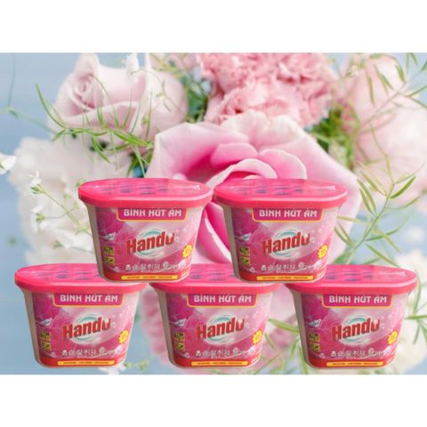 Bộ 5 Bình Hút Ẩm Khử Mùi Hando 450ml - Hương Lavender, Giữ Không Gian Khô Ráo, Chống Mốc Hiệu Quả 200g