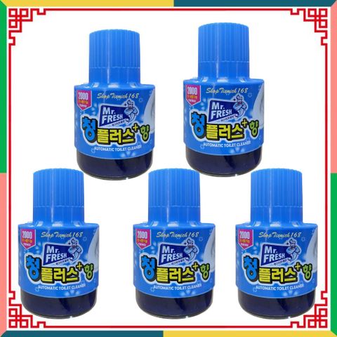 Bộ 5 Chai Thả Bồn Cầu Tự Động Mr.Fresh TI691 - Làm Sạch, Diệt Khuẩn, Khử Mùi Hôi, Duy Trì Sạch Sẽ Toilet Như Khách Sạn 4-5 Sao