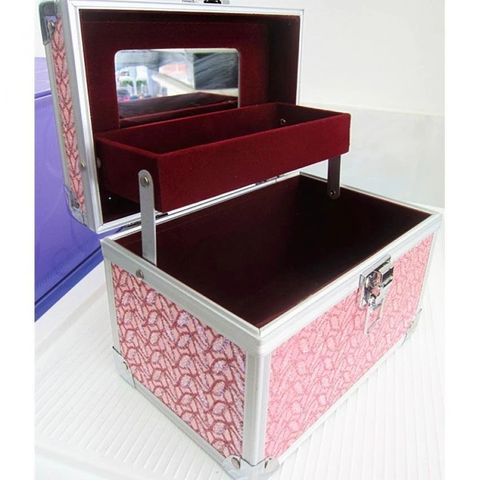 Hộp Đựng Đồ Trang Điểm Cao Cấp 2 Tầng Hồng - Thiết Kế Độc Đáo và Tiện Lợi Cho Phái Đẹp