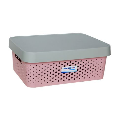 Hộp Nhựa Đựng Đồ Dạng Lưới Tiện Dụng Homestar Size L Hồng - Giải Pháp Tổ Chức Đồ Đạc Thông Minh Cho Gia Đình