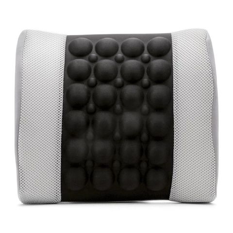 Đệm Dựa Lưng Massage Điện Và 2 Gối Đầu Xe Bọc Nỉ - Bộ Nội Thất Ô Tô Tiện Ích, Thoải Mái Cho Chuyến Đi Dài