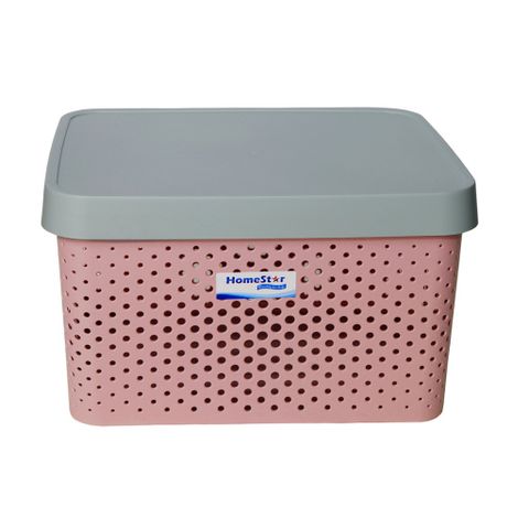 Bộ 2 Hộp Nhựa Đựng Đồ Dạng Lưới Tiện Ích Homestar Size L và M - Giải Pháp Sắp Xếp Đồ Đạc Gọn Gàng, Bền Đẹp