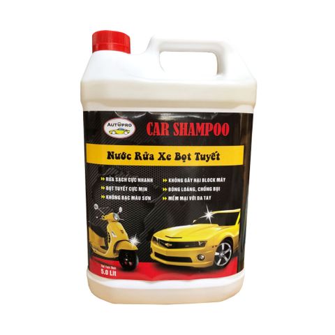 Nước Rửa Xe Bọt Tuyết Car Shampoo Autopro 1&5L - Bảo Vệ Sơn, Tẩy Sạch Vết Bẩn, Độ Bóng Cao Cho Ô Tô, Xe Máy