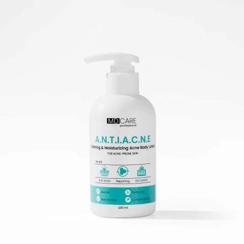 Sữa Dưỡng Thể Cho Da Mụn MD Care 200ml - Giảm Mụn, Cung Cấp Độ Ẩm, Dưỡng Sáng Da, Thành Phần Tự Nhiên, Sản Phẩm Chăm Sóc Da Thân Thiện