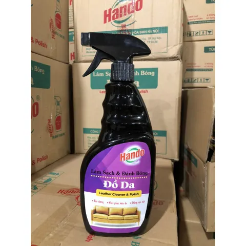 Chai Xịt Làm Sạch và Đánh Bóng Đồ Da Hando 600ml - Sản Phẩm An Toàn, Dễ Dùng, Tiện Lợi cho Túi Xách và Ghế Da