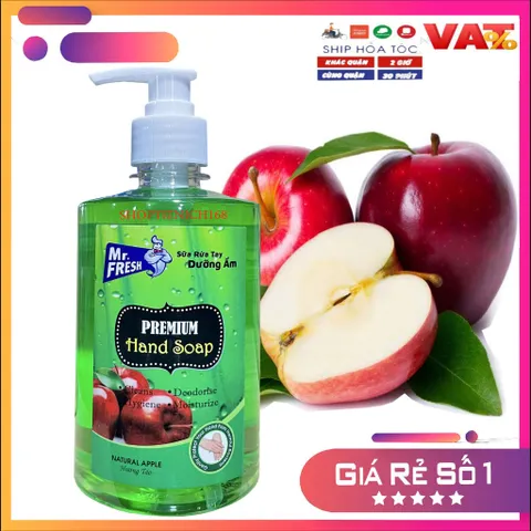 Nước Rửa Tay Khử Mùi Mr.Fresh 500ml - Hương Cà Phê Dịu Nhẹ, Kháng Khuẩn 99,9% - Bảo Vệ Tay Sạch Mềm Mại