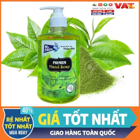 Nước Rửa Tay Khử Mùi Mr.Fresh 500ml - Hương Cà Phê Dịu Nhẹ, Kháng Khuẩn 99,9% - Bảo Vệ Tay Sạch Mềm Mại