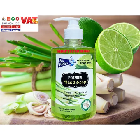 Nước Rửa Tay Khử Mùi Mr.Fresh 500ml - Hương Cà Phê Dịu Nhẹ, Kháng Khuẩn 99,9% - Bảo Vệ Tay Sạch Mềm Mại