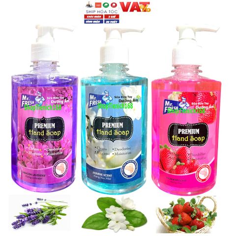 Nước Rửa Tay Khử Mùi Premium Hand Soap Mr Fresh 5L - Hương Quế, Làm Sạch, Kháng Khuẩn, Dưỡng Ẩm Cho Da Mềm Mại