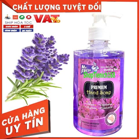 Nước Rửa Tay Khử Mùi Premium Hand Soap Mr Fresh 5L - Hương Quế, Làm Sạch, Kháng Khuẩn, Dưỡng Ẩm Cho Da Mềm Mại