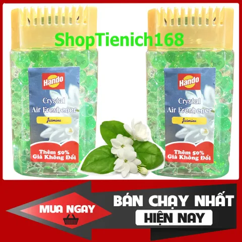 Bộ 2 Sáp Thơm Khử Mùi Hando 150g - Hương Hoa Tự Nhiên (Hồng, Nhài, Lan Tím, Vàng) - Thiết Kế Trang Trí Đẹp Mắt Cho Ô Tô, Phòng Khách