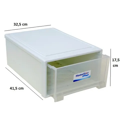 Hộp ngăn kéo đa năng Homestar Size S - Giữ gìn giày dép và đồ đạc gọn gàng bằng nhựa PP cao cấp, thiết kế sang trọng trắng tinh tế