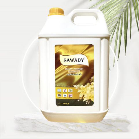Nước giặt xả Sawady 6 trong 1 hương PERFUME 20L - Tẩy sạch, làm mềm vải, hương thơm quyến rũ - Giao 2 can 10L