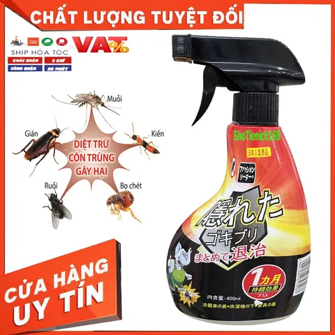 Bình Xịt Diệt Muỗi, Kiến, Gián SAIKO 400ml - An Toàn, Hiệu Quả với Công Nghệ Sinh Học Nhật Bản
