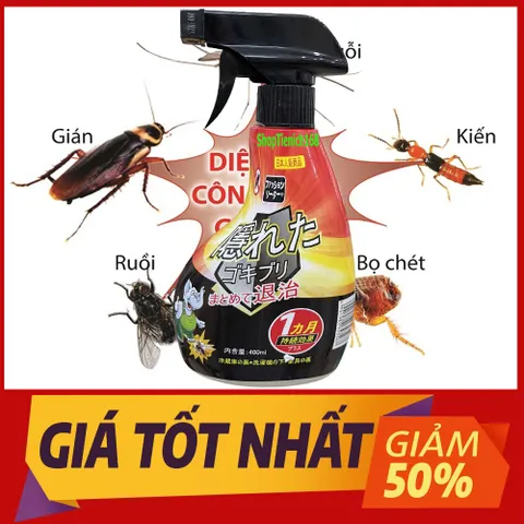 Bình Xịt Diệt Muỗi, Kiến, Gián SAIKO 400ml - An Toàn, Hiệu Quả với Công Nghệ Sinh Học Nhật Bản