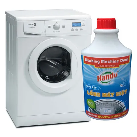 Bộ 2 chai tẩy vệ sinh lồng máy giặt Hando - Sản phẩm chuyên dụng cho lồng đứng và ngang, loại bỏ nấm mốc 99.9% và mang lại hương thơm dễ chịu