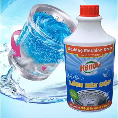 Bộ 2 chai tẩy vệ sinh lồng máy giặt Hando - Sản phẩm chuyên dụng cho lồng đứng và ngang, loại bỏ nấm mốc 99.9% và mang lại hương thơm dễ chịu