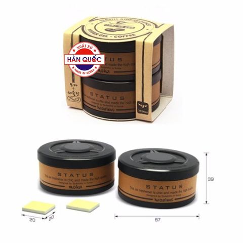 Bộ 2 gel thơm khử mùi cho xe hơi Status Korea ( Hương cà phê )