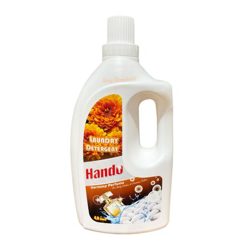 Nước Giặt Bảo Vệ Sợi Vải Hando 4L Hương Harmony - An Toàn Cho Da Nhạy Cảm, Giữ Màu Vải và Khử Mùi Hiệu Quả