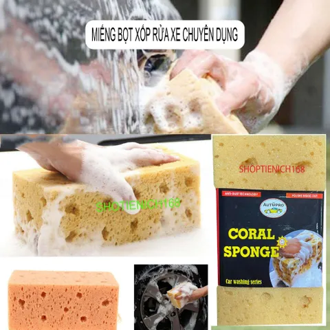 Bộ 2 Mút Lau Rửa và Đánh Bóng Xe Chuyên Dụng - Dụng Cụ Làm Sạch Xe Ô Tô Tiện Lợi, Hiệu Quả, Không Xước Kính