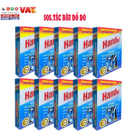 Bột Thông Cống Hando 100g - Bộ 10 Hộp Tiện Lợi, Giải Quyết Tắc Nghẽn Đường Ống Nước, Sản Phẩm Xuất Khẩu Chất Lượng Cao