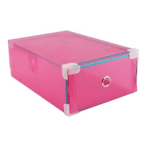 Bộ 10 Hộp Đựng Giày Trong Suốt Viền Kim Loại - Tiện Lợi, Gọn Nhẹ, Bảo Quản Giày Sạch Sẽ, Combo Màu Ngẫu Nhiên