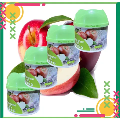 Bộ 4 Sáp Thơm Khử Mùi Hando 87g - Hương Táo Tự Nhiên, Dễ Dàng Dùng Trong Ô Tô, Phòng Ngủ, Tủ Quần Áo, Quà Tặng Thiết Thực