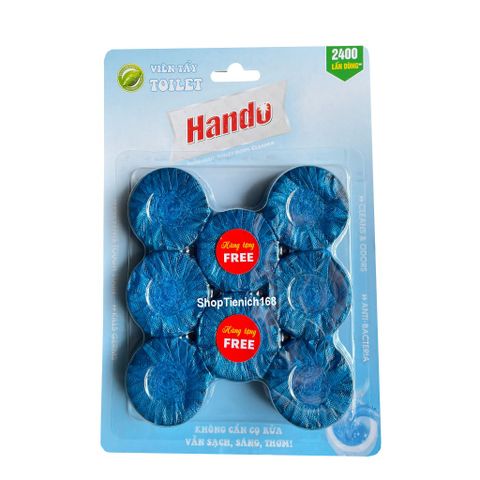 Viên tẩy và khử mùi bồn cầu Hando TI326 - Combo 6+2 viên, diệt khuẩn hiệu quả, hương thơm dễ chịu, an toàn cho sức khỏe gia đình