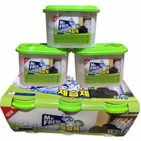 Bộ 3 Bình Hút Ẩm Than Hoạt Tính Khử Khuẩn Mr.Fresh 256g - Giải Pháp Chống Mốc và Khử Mùi Hiệu Quả cho Tủ Quần Áo, Tủ Bếp