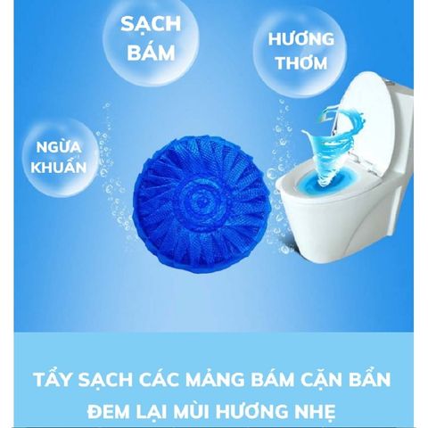 Viên Tẩy Bồn Cầu Hando RCB117 - Bộ 2 Vỉ 4 Viên Khử Mùi Và Tẩy Sạch Bám Bẩn, Công Nghệ Sinh Học Tiên Tiến, An Toàn Sử Dụng