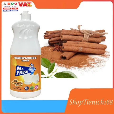 Nước Rửa Bát Đậm Đặc Mr.Fresh 820ml - Hương Quế, Cam & Không Mùi - An Toàn, Tiết Kiệm, Chất Lượng Cao, Dễ Rửa Sạch Vết Dầu Mỡ