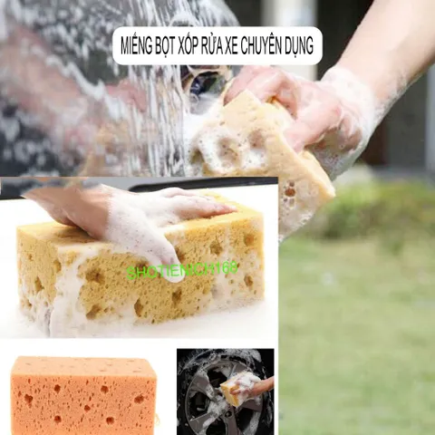 Bộ 2 Mút Lau Rửa và Đánh Bóng Xe Tiện Ích Nâu - Dụng Cụ Làm Sạch Mọi Ngóc Ngách Xe Hơi