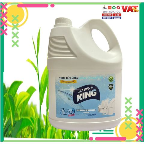 Nước Rửa Chén Khử Mùi Hải Sản Golden King 2.2L - Tinh Dầu Quế Cho Bát Đĩa Sáng Bóng, Loại Bỏ Dầu Mỡ Hiệu Quả
