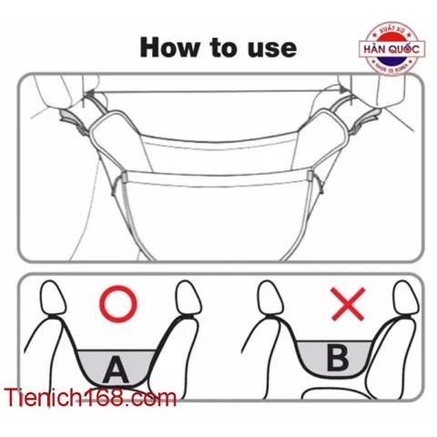 Túi Treo Đồ Đa Năng Hàn Quốc - Giải Pháp Lưu Trữ Gọn Gàng Trong Xe Ô Tô - Chất Liệu Polyester Đen