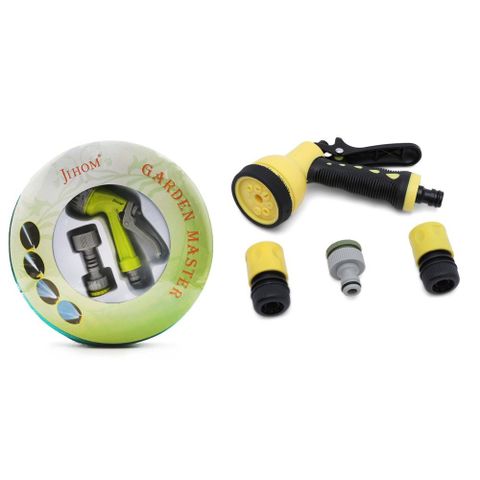 Bộ vòi xịt rửa xe đa năng kèm dây dài 10m - 7 chế độ phun cho tưới cây và vệ sinh nhà cửa, chất liệu nhựa bền đẹp