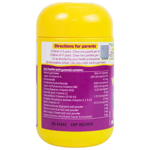 Viên Nhai Nature's Way Kids Smart Vita Gummies Multi-Vitamin Hương Vị Quả Mọng - Bổ Sung Vitamin Tăng Cường Sức Khỏe Cho Trẻ Em (60 Viên)