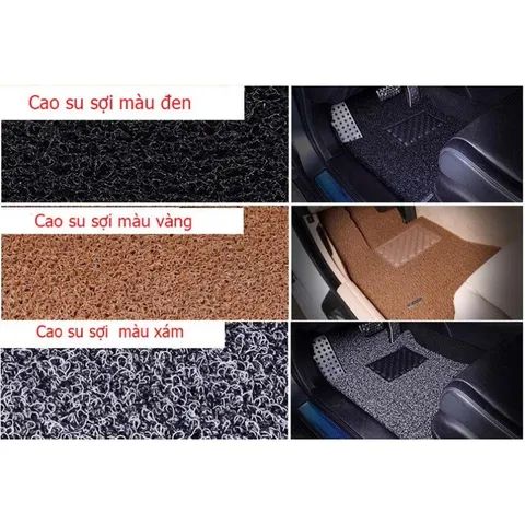 Bộ thảm lót sàn ô tô siêu sạch 4-5 chỗ - Chất liệu cao su mềm mại, dễ vệ sinh, màu Nâu & Xám - Giữ xe luôn sạch sẽ và sang trọng.
