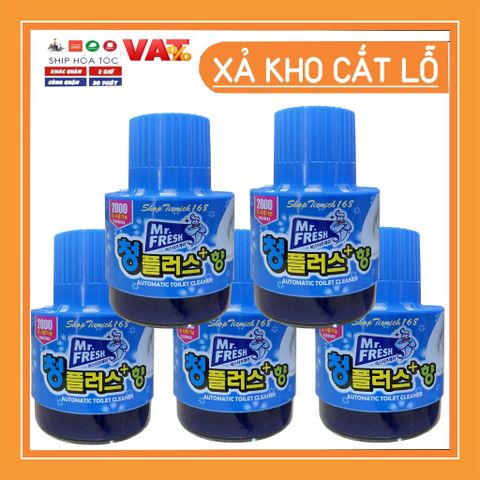 Bộ 5 Chai Thả Bồn Cầu Hàn Quốc - Tự Động Làm Sạch, Khử Mùi, Hương Lavender - Giải Pháp Tiết Kiệm Thời Gian Vệ Sinh Nhà Cửa