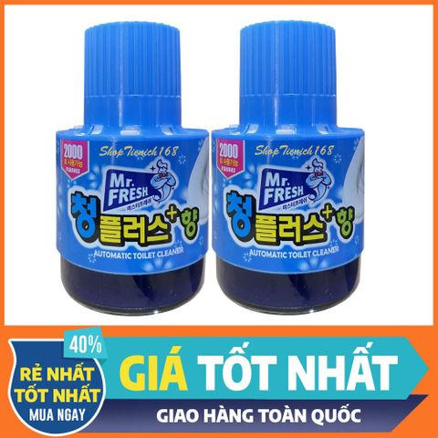 Bộ 2 Chai Thả Bồn Cầu Tự Động Mr.Fresh - Khử Mùi, Diệt Khuẩn, Hương Lavender, Tiết Kiệm Thời Gian Dọn Dẹp, Dùng Được 40 Ngày