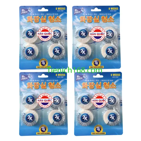 Vỉ 4 viên tẩy siêu sạch X2 Mr Fresh thế hệ 3