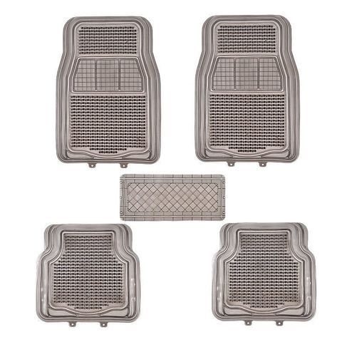 Thảm Lót Sàn Xe Hơi PVC Trong Suốt - Dành Cho Xe 4-5 Chỗ, Phong Cách Thời Trang, Dễ Vệ Sinh, Họa Tiết Kẻ Sọc