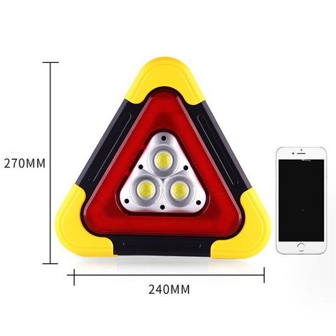 Biển Tam Giác Cảnh Báo Nguy Hiểm Phản Quang Cho Ô Tô Biển báo có đèn led với nhiều chế độ nháy
