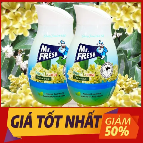 Sáp Thơm Phòng Mr.Fresh 200gr Hương Dứa - Khử Mùi, Đuổi Muỗi, An Toàn Từ Thiên Nhiên, Trang Trí Nội Thất