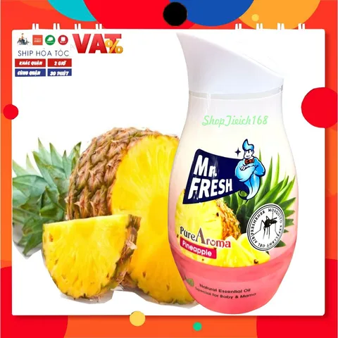 Sáp Thơm Phòng Mr.Fresh 200gr Hương Dứa - Khử Mùi, Đuổi Muỗi, An Toàn Từ Thiên Nhiên, Trang Trí Nội Thất